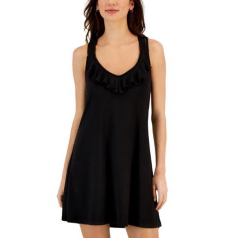 J.Valdi swimsuit cover-up, tunic, dress NWT / strapping crisscross back / Small